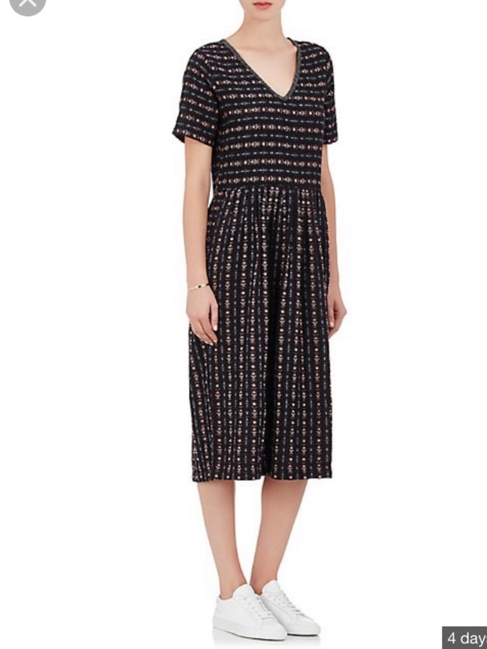 Ace & Jig Gallery Midi Dress in Onyx V-Neck